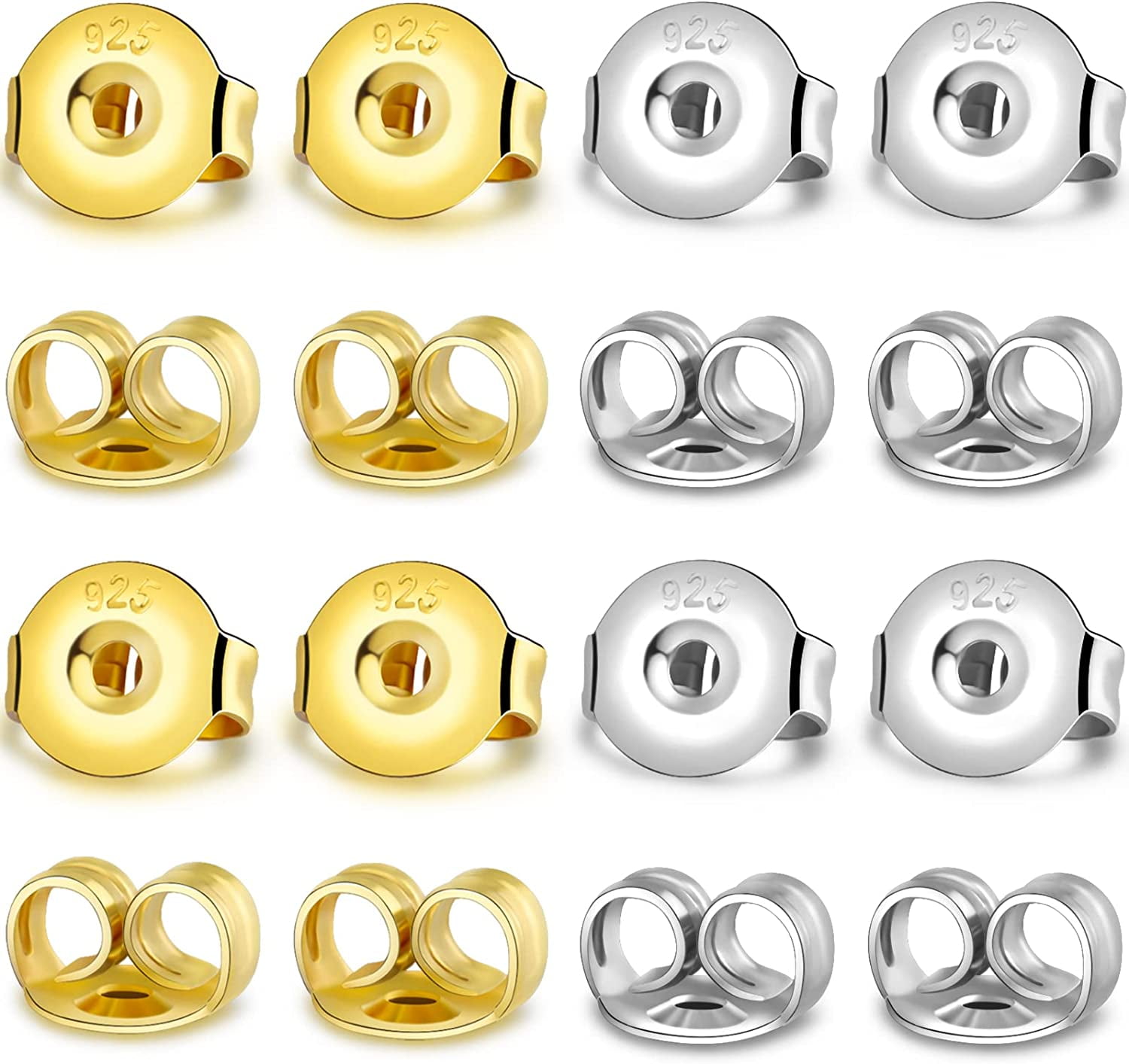 Butterfly Back Earrings, Solid Gold Butterfly Backings, 10K 14K 18K, 6x4mm, Yellow  Gold, White Gold, Rose Gold, Findings for Earrings - Etsy